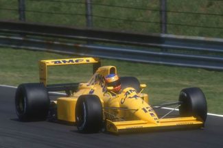 Martin Donnelly driving the Camel Team Lotus 102 Lamborghini (Photo Grand Prix Photo- Peter Nygaard)